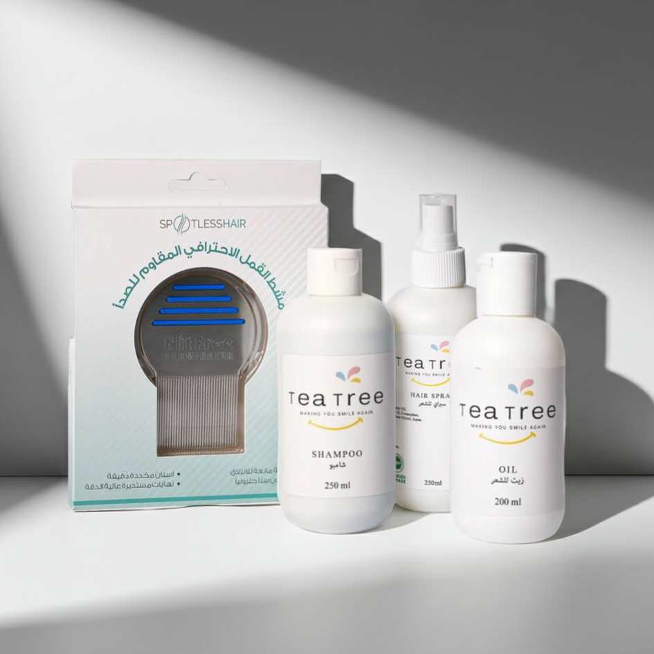 مجموعة تي تري المتكاملة للعناية بالشعر والتخلص واستعادة جمال الشعر - spotlesshair